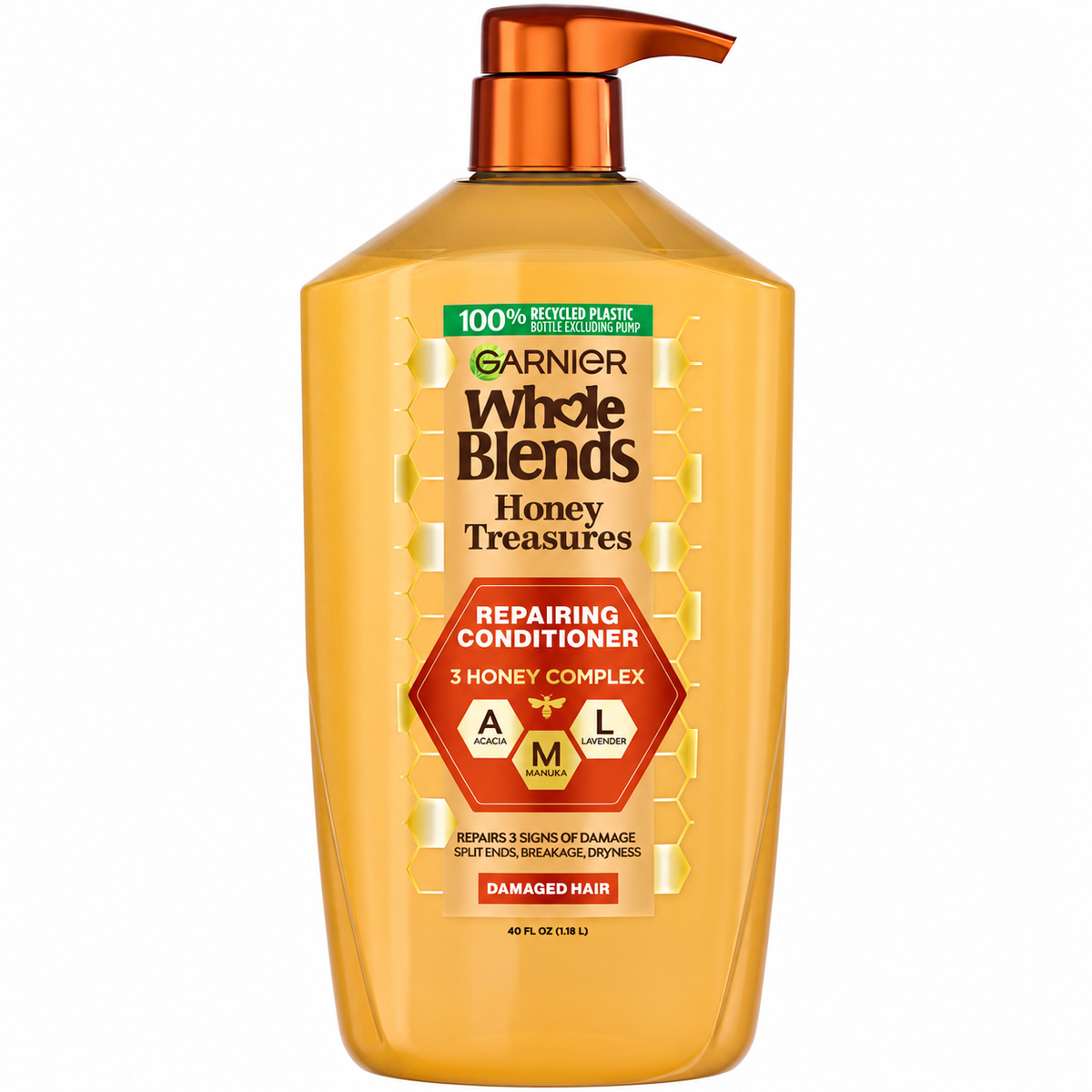 Garnier Whole Blends Honey Treasures Repairing Conditioner, 40 fl oz