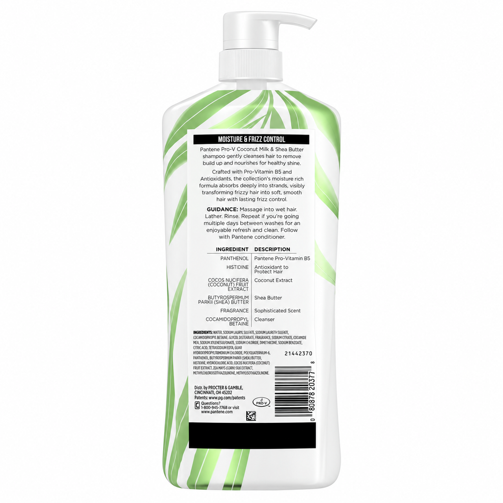Pantene Pro-V Nourishing Coconut Milk & Shea Butter Shampoo, 38.2 fl oz