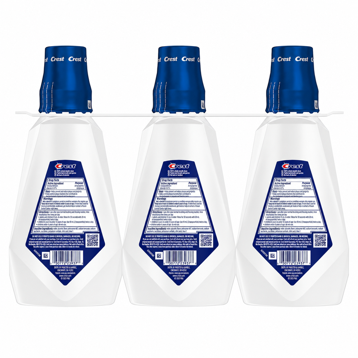 Crest Pro-Health Clean Breath Mouthwash, Spearmint, 33.8 fl oz, 3-Pack