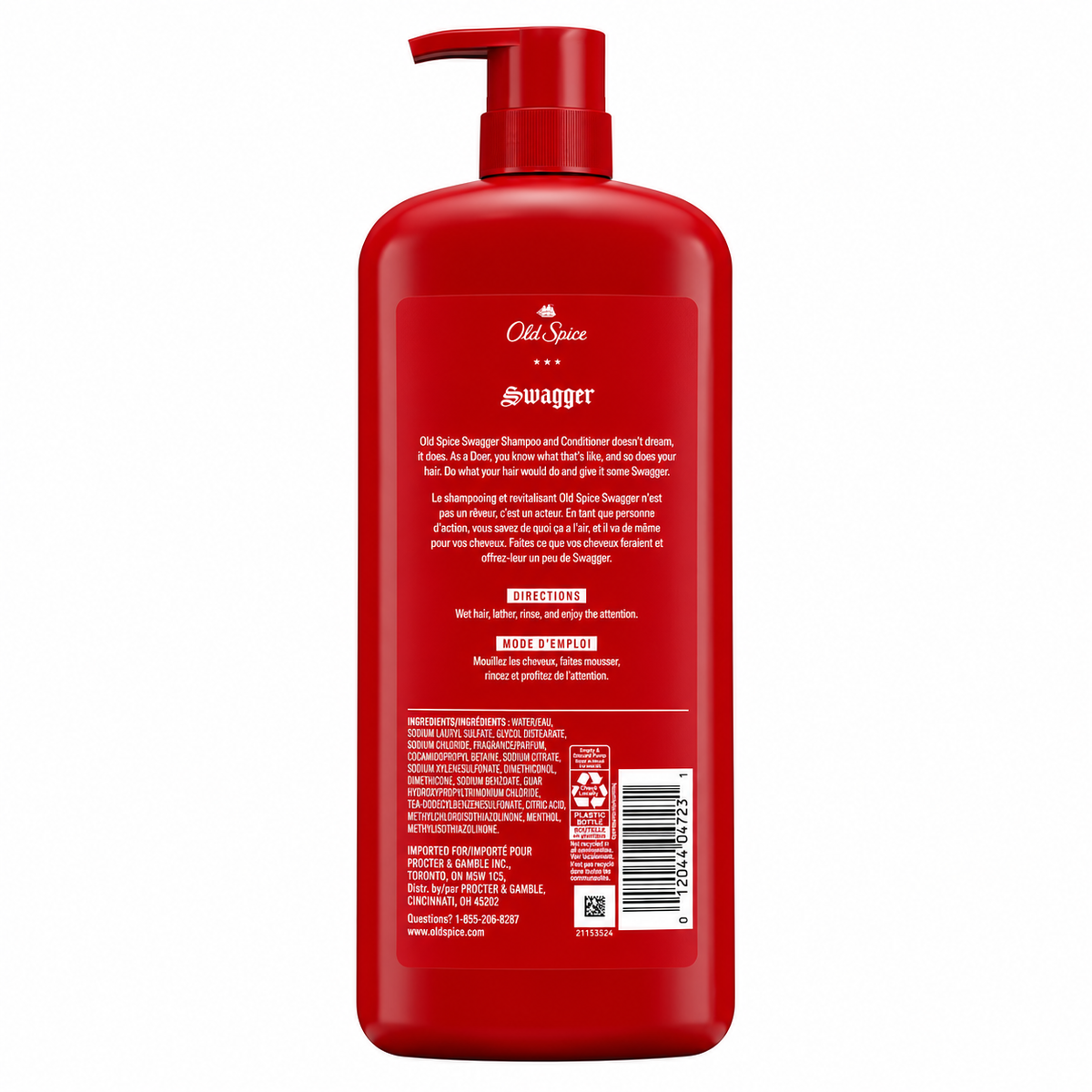 Old Spice Swagger 2-in-1 Shampoo + Conditioner, 39.9 fl oz