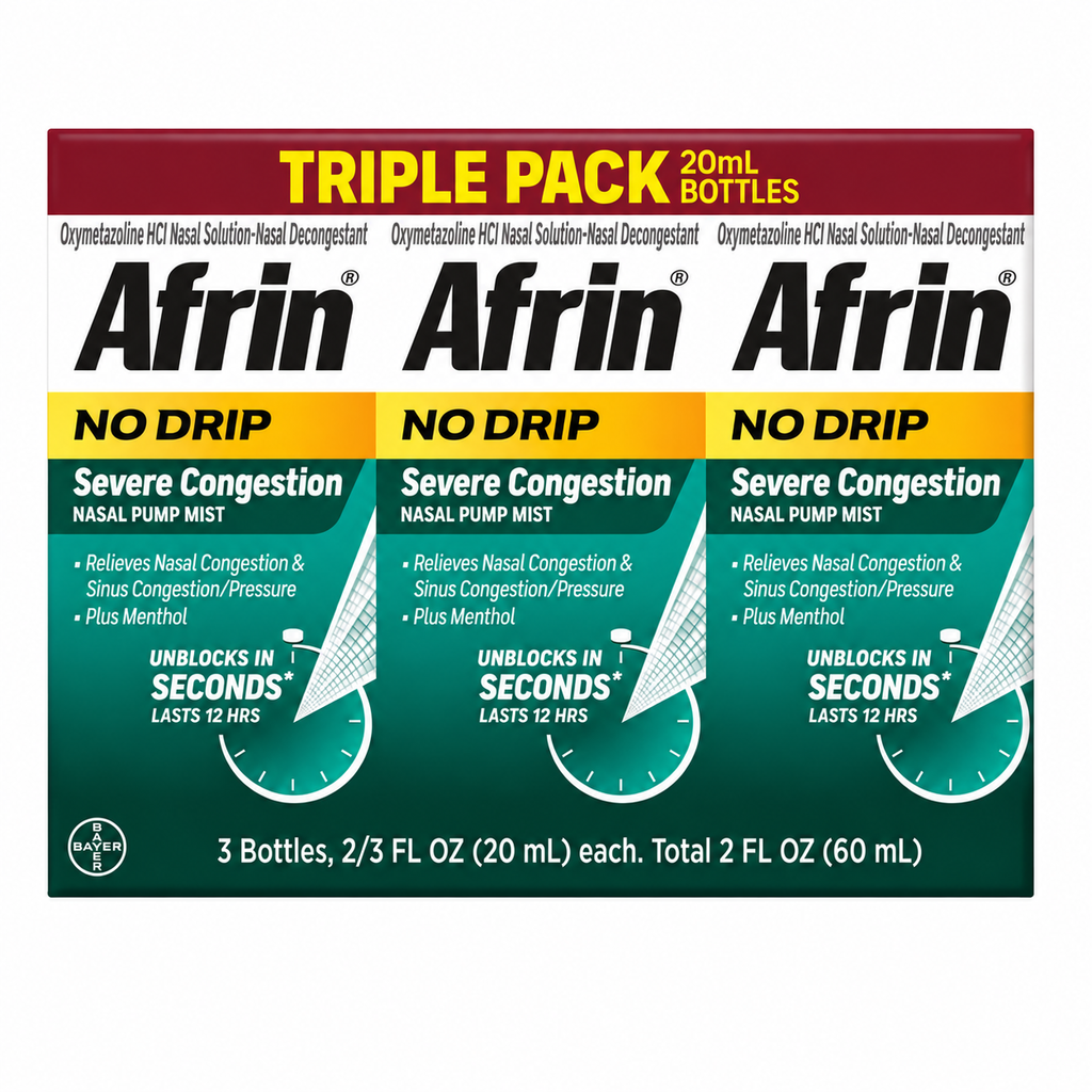 Afrin No-Drip Severe Congestion Nasal Spray, 20 mL, 3 pk