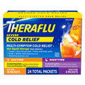 Theraflu Multi-Symptom Severe Cold & Nighttime Severe Cold + Cough Relief Powder, 24 ct