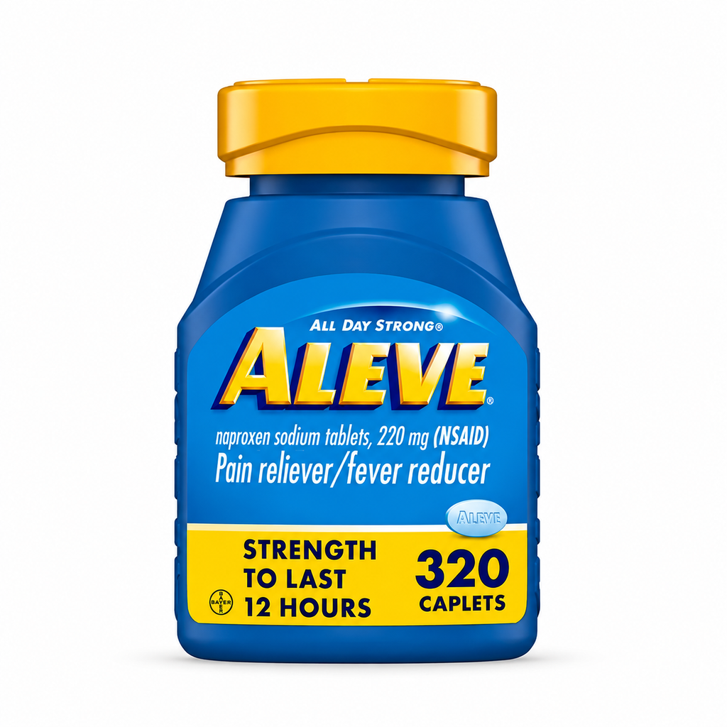 Aleve Pain Reliever & Fever Reducer, Naproxen Sodium 220 mg, 320 Caplets