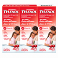 Children’s Tylenol Pain + Fever Oral Suspension, Dye-Free Cherry, 4 fl oz, 3 pk