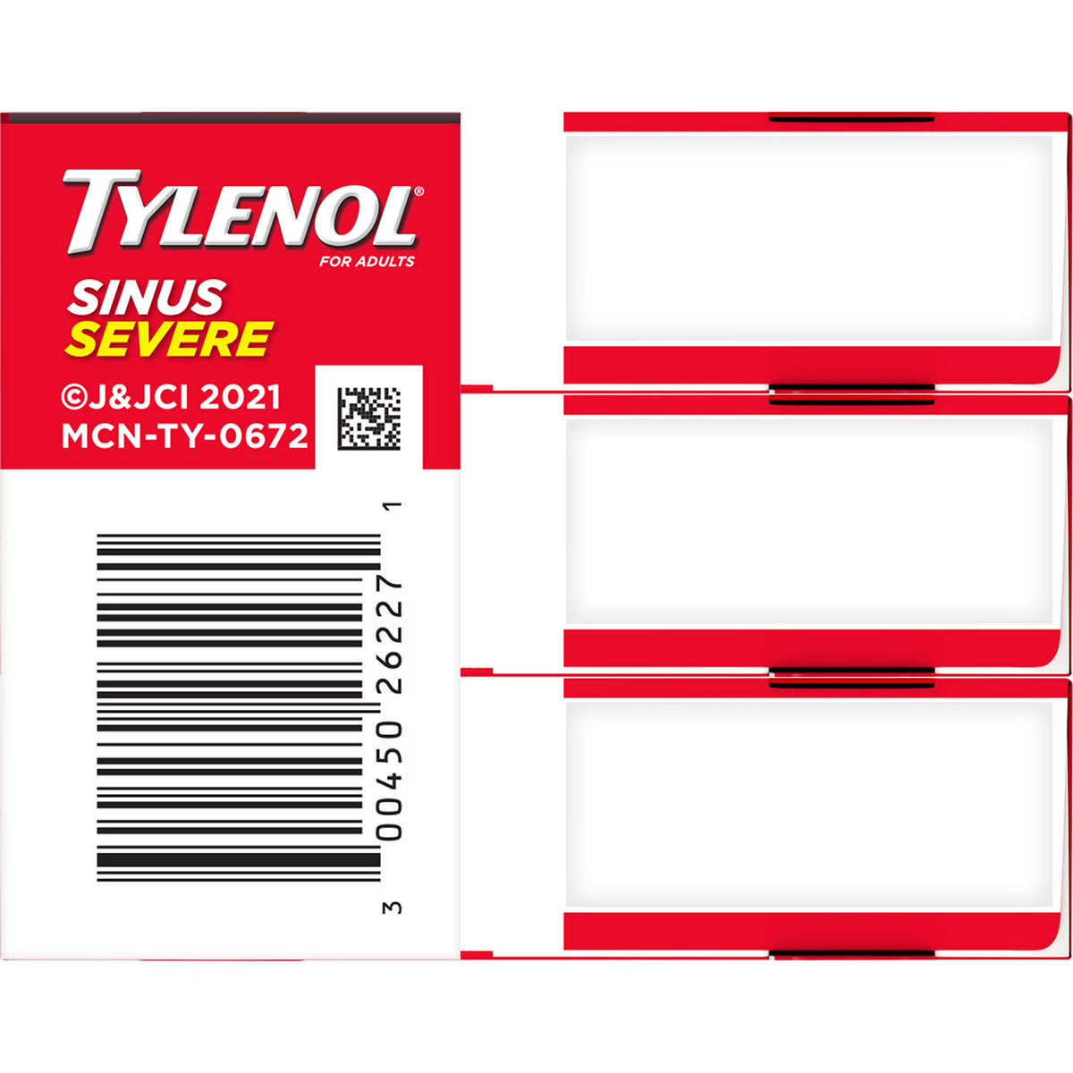 Tylenol Sinus Severe Non-Drowsy Daytime Cold & Flu Caplets, 24 ct, 3 pk