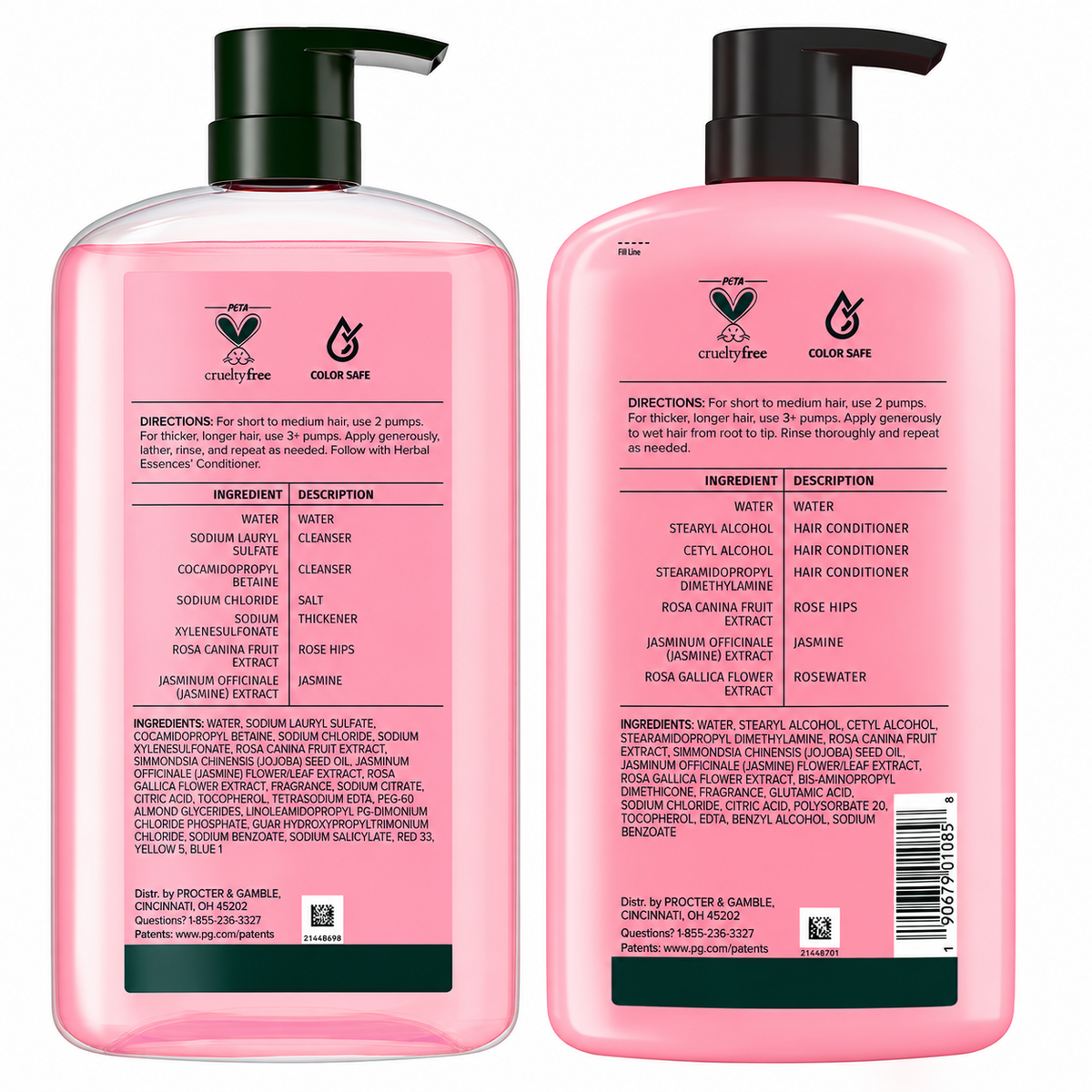 Herbal Essences Rose Hips Smooth & Shine Shampoo & Conditioner, 32.5 fl oz, 2 pk