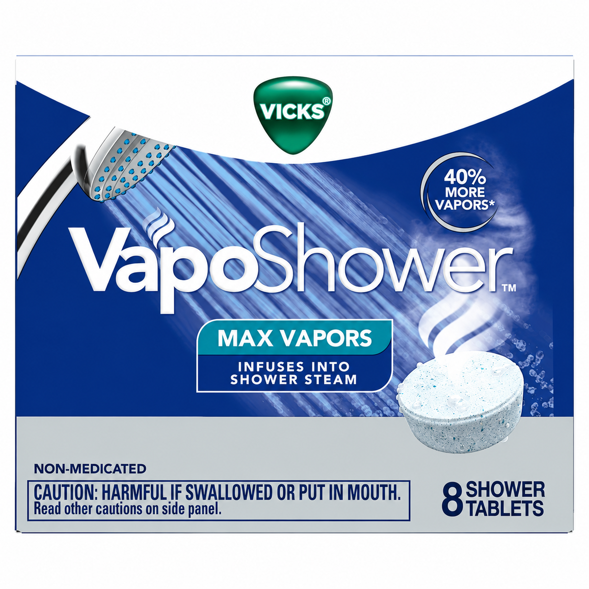 Vicks VapoShower Max Aromatherapy Vapors Shower Tablets, 8 ct