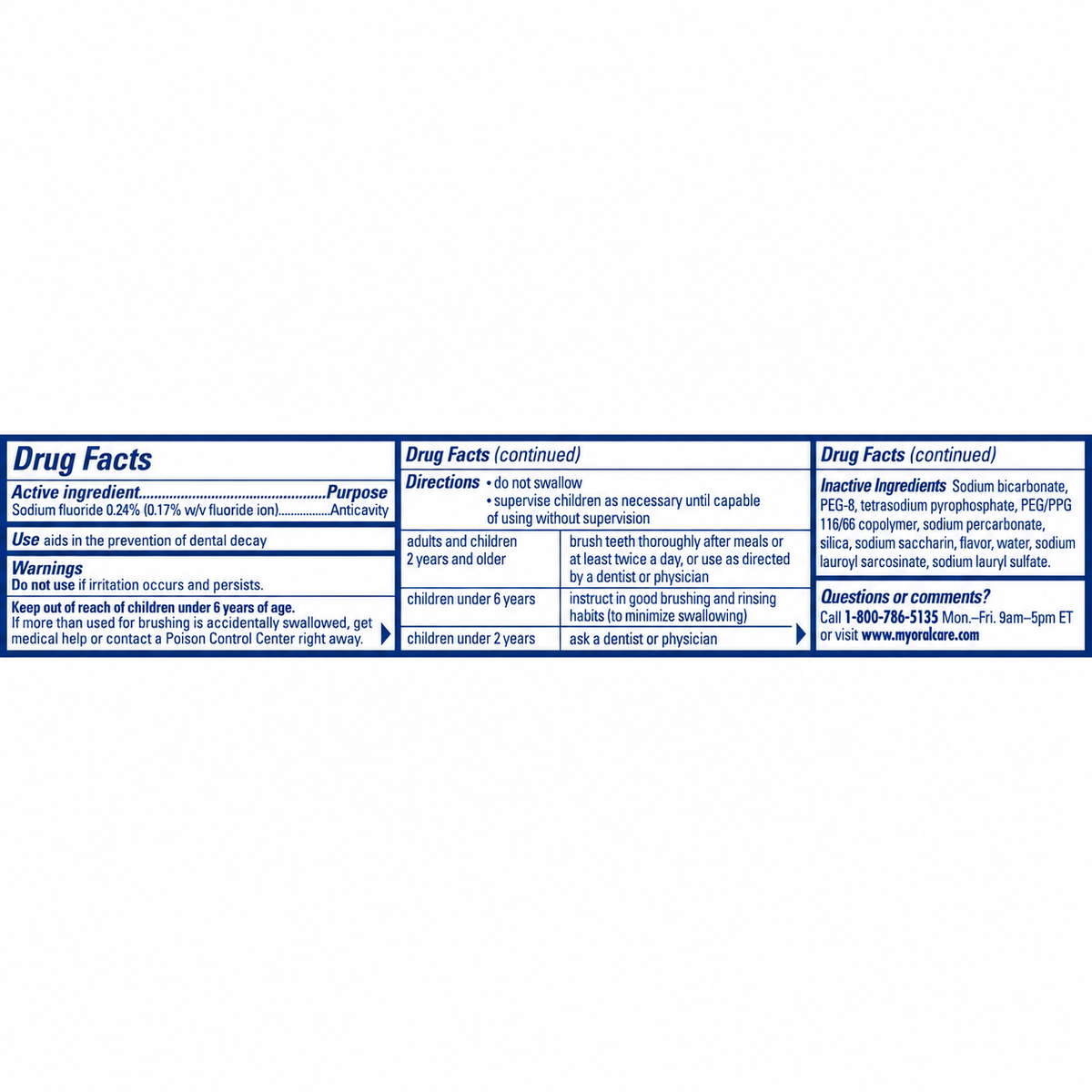 ARM & HAMMER Advance White Whitening Toothpaste, Clean Mint, 7.2 oz, 4-Pack