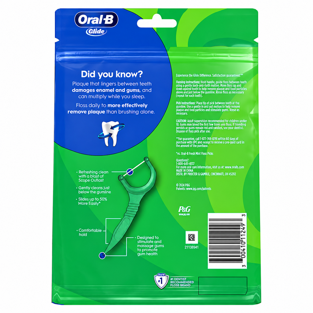 Oral-B Glide Floss Picks, Scope Outlast, 300 Count