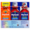 Vicks DayQuil & NyQuil Severe Cold & Flu Relief Liquid, Berry, 12 fl oz, 3 pk