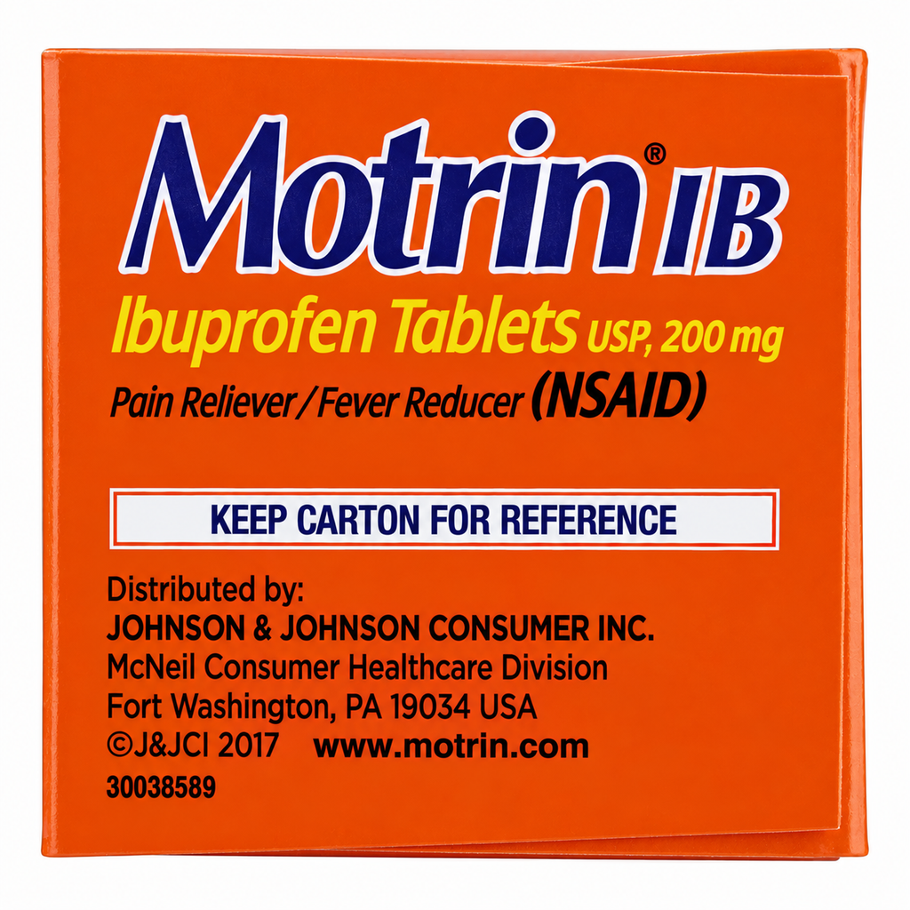 Motrin IB Pain Reliever & Fever Reducer, Ibuprofen 200 mg, 300 Coated Caplets