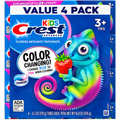 Crest Kid's Advanced Color Changing Toothpaste, Strawberry, 4.2 oz, 4-Pack