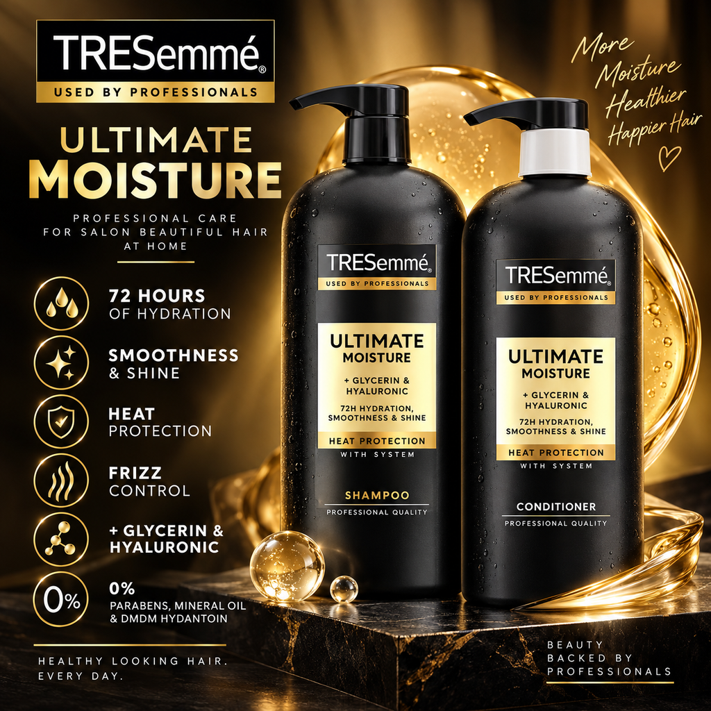 TRESemmé Ultimate Moisture Shampoo & Conditioner, 39 fl oz, 2-Pack