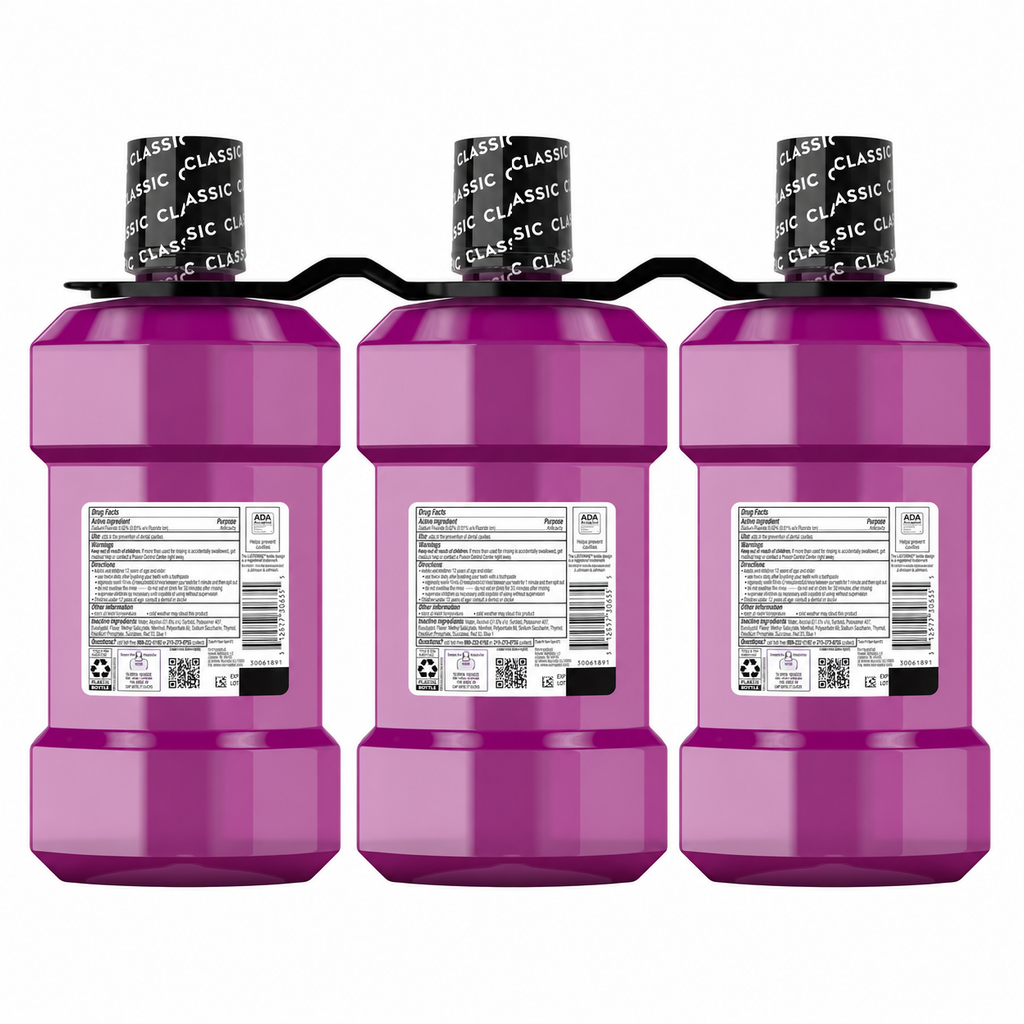 Listerine Total Care Fresh Mint Anticavity Mouthwash, 33.8 fl oz, 3-Pack