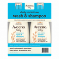 Aveeno Baby Daily Moisture 2-in-1 Wash & Shampoo, 18 fl oz, 2-Pack